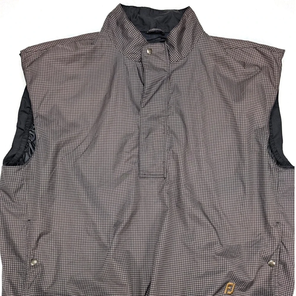 FootJoy DryJoys Mens Golf Vest XL Houndstooth‎ Lightweight Sleeveless